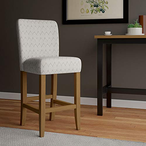 HomePop Upholstered Counter Height Barstool, 29-inch, Textured Grey by HomePop - Image 5