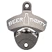 Barware Gear Wall Mount Bottle Opener Beer Thirty with Free Stainless Steel Mounting Screws. Pop the cap and open your Beer and Soda in Style. Wall Hung Beer Opener for Bar or Kitchen. Gun Metal Black