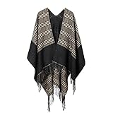 [LOPKS.] 【ロプクス】 大判 ストール ポンチョ マフラー チェック 柄 チェックベージュ ベージュ コートカシミヤタッチ ロング 上着 厚手 無地 結婚式 卒園式 卒業式 入学式 入園式 面接 成人式 受験 羽織りもの 羽織り 和風 レディースすとーる -22