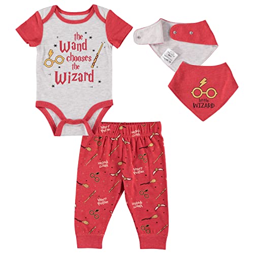 Image of Harry Potter Baby Boys Bodysuit Jogger Pants 3 Piece Set