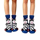 3D Knitted Socks for Women Cute Animals Anti Slip Thermal Socks for Christmas Fashion Cozy Thickened Slipper Sock
