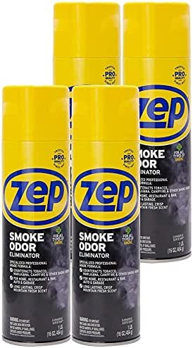 Zep Smoke Odor Eliminator Aerosol - 16 oz (Pack of 4) ZUSOE16 - Eliminate Cannabis (Marijuana) and Tobacco Odors