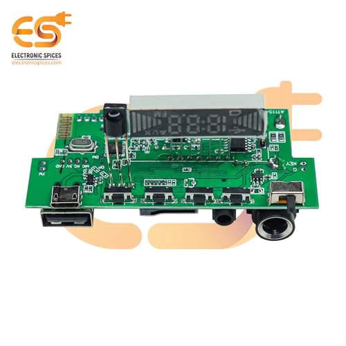 Electronic Spices 5V Wireless HI-FI USB/FM / 5 watt + 5 watt Audio Amplifier Bluetooth Circuit Module with Display