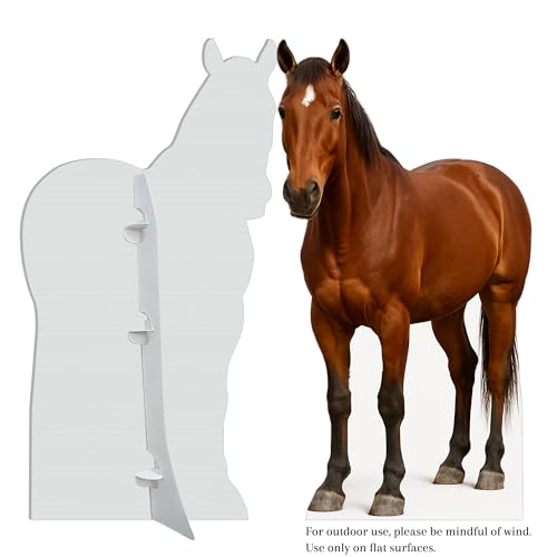 Image of Horse 3FT Life Size Cardboard Cutout - A Fun Animal Standup for Photo Booths, Birthday Parties, and Events