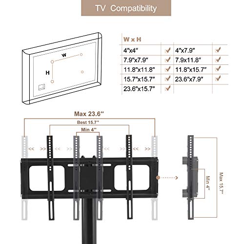 Soporte móvil regulable en altura y ángulo para TVs de 32-65'' miniatura 4