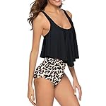 SouqFone-Swimsuits-for-Women-Two-Piece-Bathing-Suits-Ruffled-Flounce-Top-with-High-Waisted-Bottom-Bikini-Set
