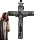 Halskette aus Holz, Anhänger aus Holz für Herren, Anhänger mit Vintage-Anhänger, Schmuck für Männer, Schmuck für Frauen zur Taufe und zum Bibelgebet, Se référer à la description, Siehe Beschreibung