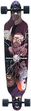 Punisher Skateboards 40-Inch Longboard Skateboard with Drop-Through Canadian Maple Concave Deck, Assorted Styles