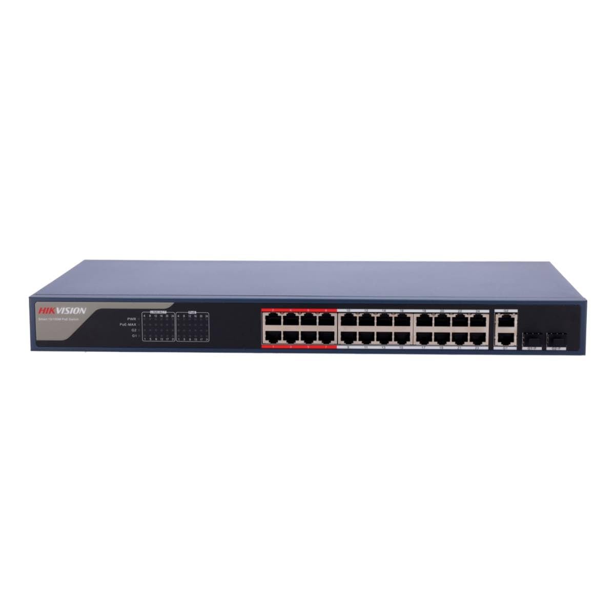 Switch Hikvision de 24 Puertos PoE 10/100 Mbps – DS-3E1326P-EI(B)