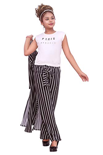 Girls Top, Palazzo and Shrug (Black, 11-12 Years) 1