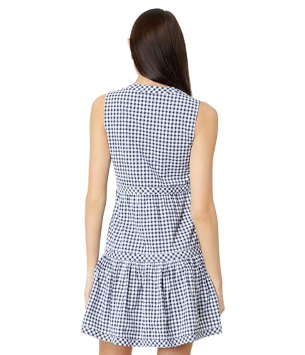 Image of Vineyard Vines Women's Harbor Seersucker Tiered Dress