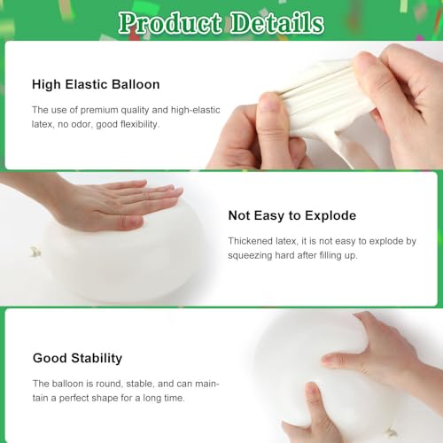 Christmas Balloons 62Pcs 12 Inch Metallic Red and Green Party Balloons Red Green White Gold Confetti Balloon Set with Ribbons for Christmas Xmas Birthday New Year Baby Shower Holiday Party Decorations - Image 5