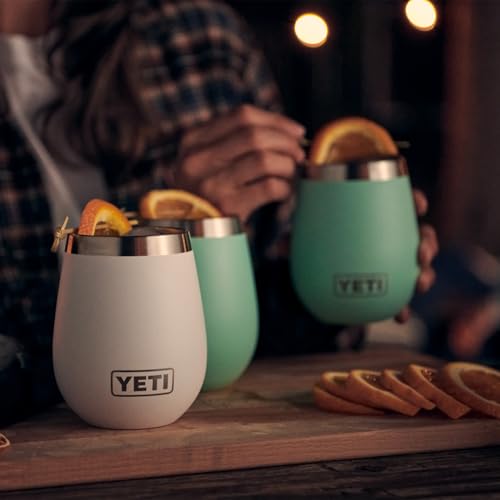 Image of YETI Rambler 10 oz Wine Tumbler, Vacuum Insulated, Stainless Steel with MagSlider Lid, Key Lime