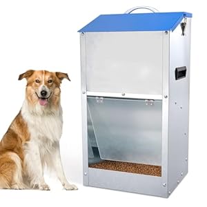 Automatic Dog Feeder Outdoor Dog Feeder for Large Dogs Large Breed Dog Food Dispenser, 25LBS Capacity Pets Feeder Gravity Food Feeder