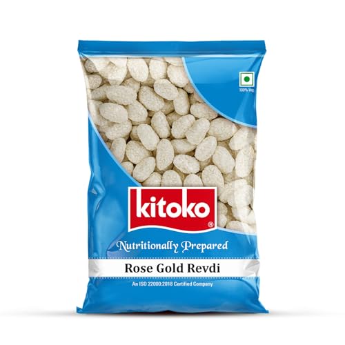 Image of Kitoko Rose Gold Revadi | Sweet Sugar Revadi | Fresh and Crunchy Rewari | Til Sweets | Sesame Candy 200g