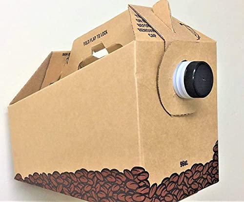 Decony MADE IN USA- 5 Pc. Hot Cold Bulk Beverage Server Carafe Coffee to Go Container- 96 Oz. Disposable Coffee Box- Insulated to go Coffee Container