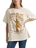 Wrangler x Lainey Wilson Oversized Graphic Tee, Buzzards & Tumbleweeds, X-Large