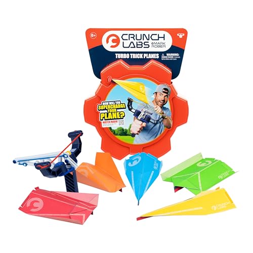 CrunchLabs by Mark Rober Experience Mind Blowing Fun with Turbo Trick Planes FOLD LAUNCH FLY & Create the Ultimate Paper Airplane Engineered to Deliver Huge Blow-your-mind aha Moments