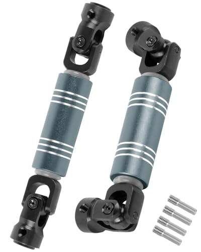 RCMYou RC Drive Shaft Axles 78-86MM Upgrades Part for 1/10 SCX10 SCX10 II 90046 SCX10 III AXI03007 TRX4 D90 RC Crawler,2PCS Universal Driveshaft CVD Hop-Ups,Titanium