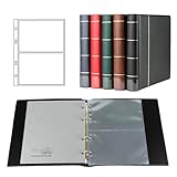 Prophila Collection Postkarten-Album (schwarz) mit 20 Hüllen für 40 Postkarten