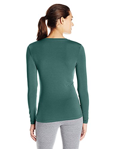 Image of Cuddl Duds Women's Softwear with Stretch Long Sleeve Crew Neck Top -Layering Top with Smooth Fabrication, Body-Hugging Fit