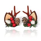 Bartosi Christmas Hair Clips Reindeer Antlers Hair Pins Xmas Party Cosplay Hairpin Christmas Hair Ac