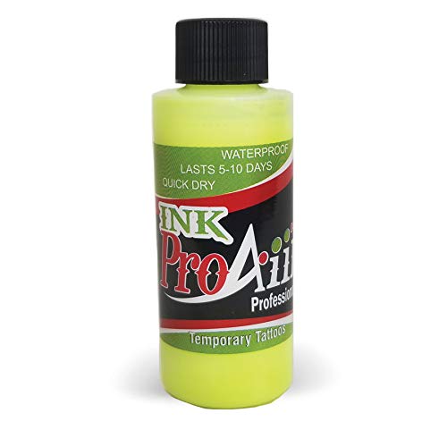 Body Paint - ProAiir Temporary Tattoo Ink - 4.2 oz (120ml) Fluorescent Yellow