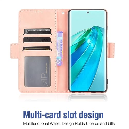 Funda libro para Honor Magic 5 Lite con carcasa de piel y protector de pantalla 2