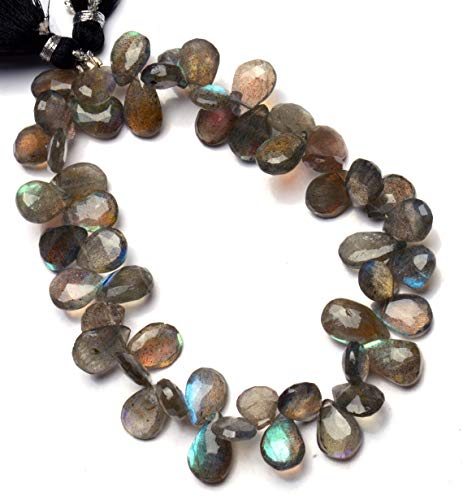Labradorite gemme perles briolette à facettes pour fabrication de bijoux - 2