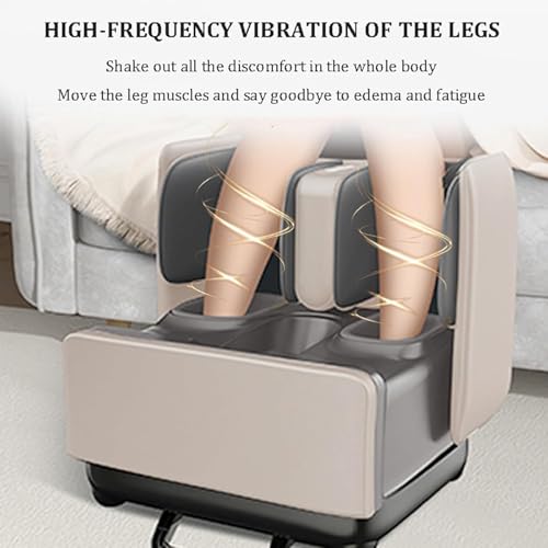 Masajeador de pies y pantorrillas Shiatsu con masaje envolvente de 3 etapas, rodillo para pies, compresa caliente, control por app, funda lavable para relajación (Beige) miniatura 7