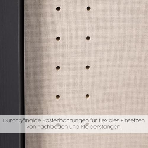 Rauch Möbel Subito Kleiderschrank für Schlafzimmer, Kinderzimmer, Flur, Garderobe, 2-türig mit Spiegel, Farbe Weiß, inkl. 2 Kleiderstangen, 2 Einlegeböden, Breite 136 cm