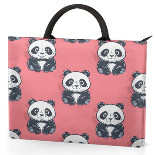 Cute Cartoon Pandas Laptop Sleeve with Handle Waterproof Computer Carrying Case3