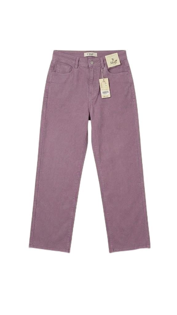 Women's High-Waist Straight Leg Jeans in Mauve Purple-image-8