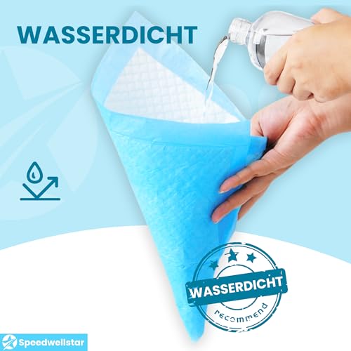Einweg Inkontinenzunterlagen Extra Groß Wasserdichten Bettauflagen 150x80cm 2300ml – Packung mit 20 Saugstarken von Speedwellstar