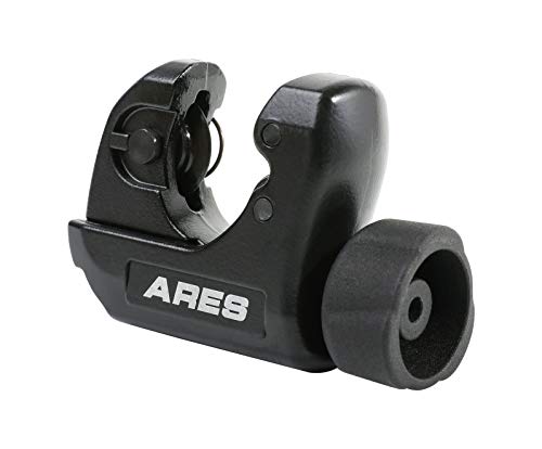 ARES 18008 - Mini Pipe Cutter - Cuts 1/8-Inch to 1 1/8-Inch Copper, Aluminum and Brass Tubing - Lightweight Aluminum Body with Easy Grip Knob - Compact Size Suitable for On- and Off-Vehicle Use