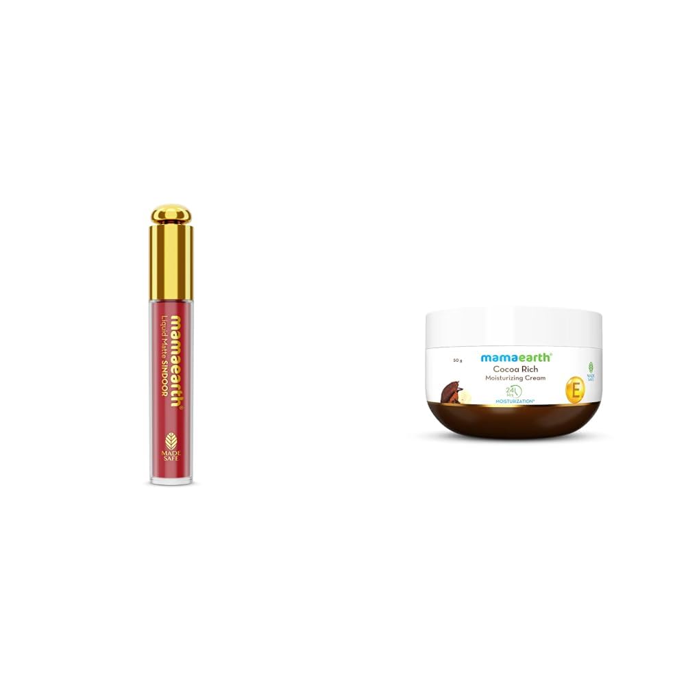 Mamaearth Liquid Matte Sindoor with Almond Extract Vitamin E 2.8 ml Mamaearth Cocoa Rich Moisturizing Cream with Cocoa Butter Vitamin E for Deep Nourishment 50 g-picture-20