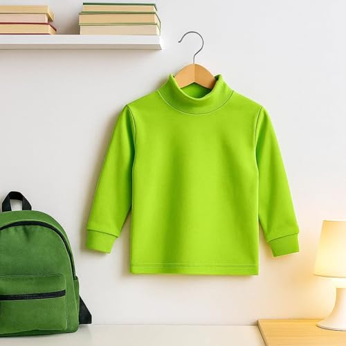 BABIDU Punt NOU Camiseta Cuello Medio Alto Semicisne, Ropa Interior para Niño y Niña, Verde Peter Pan, 10 años Unisex niños