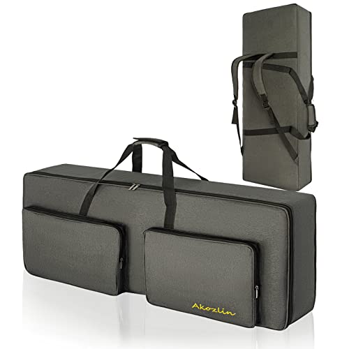 AKOZLIN 76 Key Keyboard Bag Portable Electric Piano Padded Case Gig Bag Universal Waterproof Oxford Thicken Gig Bag with 10mm Pearl Padded 46.5"×18.9"×6.3"