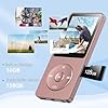 AGPTEK Mp3 Classique 16Go Ultra-Longue Autonomie jusqu'à 70 Heures de Lecture Musique avec Ecran de 1.8 Pouces, Petit Lecteur MP3 Sport pour Enfant/Adulte(Slot Carte mémoire jusqu'à 128Go)-Or Rose