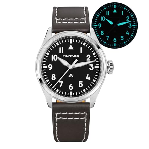 Image of TACTICAL FROG MILITADO ML21 37mm Aviation-Inspired Field Watch, VH31 Sweep /515 Quartz Movement, Sapphire Crystal, BGW9 Lume, 100M Waterproof Men's Casual Dress Watch