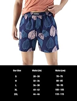 DAMENSCH Regular Fit Printed Cotton Blend Trunk Underwear Anti-Bacterial Moisture Wicking Breathable Microfibre Waistband Deo-Cotton Trunks for Men