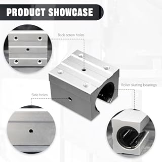 4pcs SBR20UU Aluminum Block 20mm Linear Motion Ball Bearing Slide Block Match for SBR20 20mm Linear Guide Rail