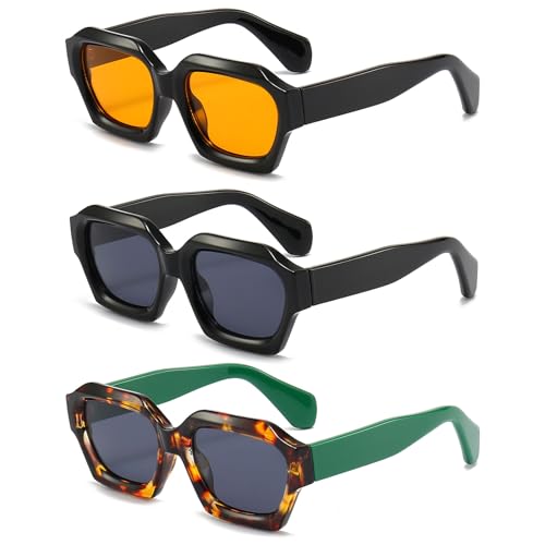 Ljczka Gafas De Sol Cuadradas Grandes Para Mujer Hombre Retro Gafas De Sol Marco Grueso Chunky Moda Protección Uv400 Ljczka Gafas De Sol Cuadradas Grandes Para Mujer Hombre Retro Gafas De Sol Marco Grueso Chunky Moda Protección Uv400