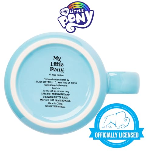 Silver Buffalo My Little Pony Featuring Skydancer, Sunlight, and Windy Ceramic Camper Mug, 20 Ounces