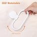 MAGICLULU 2pcs Adhesive Towel Rings for Bathroom Wall Mount White No-Tool Hand Towel Holder Set Removable for Guest and Counter Use