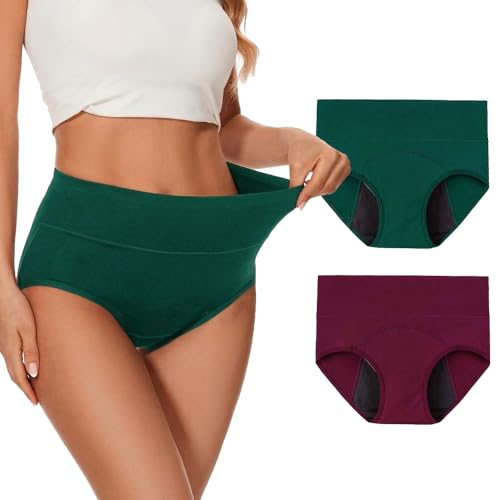 Image of DIVING DEEP High Waist Period Panty for Women & Girls | Leakproof Menstrual Underwear |Heavy Flow Protection | Breathable,Ultra Soft, Multi-Layer Leakproof Panty | Reusable 2 Years (Pack of 2)