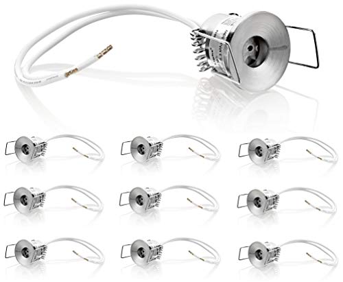 Lunivers 10er Pack, G4 Einbauspot aus Druckguss, eisen-geb&uuml;rstet