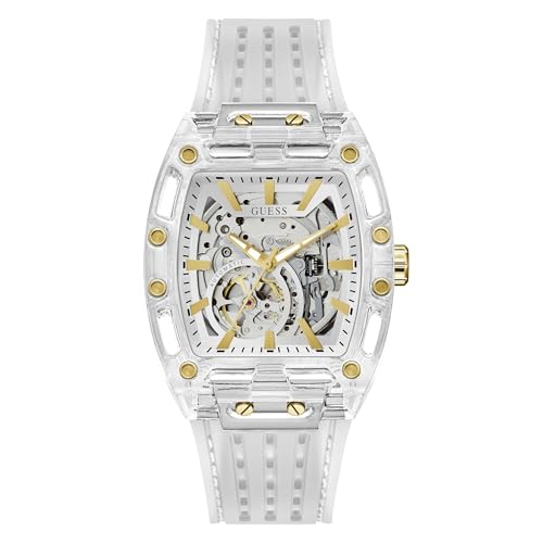 Montre Guess homme 42 mm transparente pour sublimer vos tenues décontractées