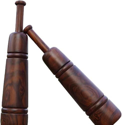 Indian Meels/Clubs Exercise Equipment, Teak Wood Indian Meels, Indian Mugdar, Karlakattai, Jori, Kiln Dried Teak Wood, Multi Weight (Pair, 8 KG/ 17.60 lbs)