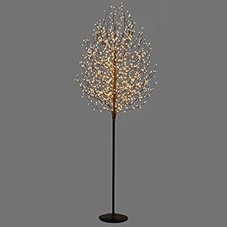 6FT Birch Twig Pre-lit Micro Dot Christmas Tree with 900 LED Warm White Lights Indoor & Outdoor - Black